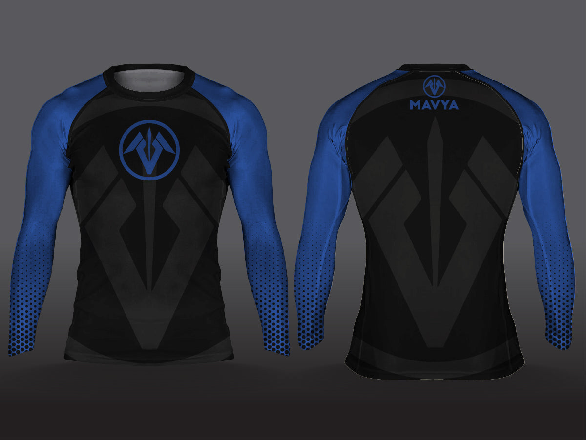 Mavya Legend Series Ranked Rash Guard - Blue