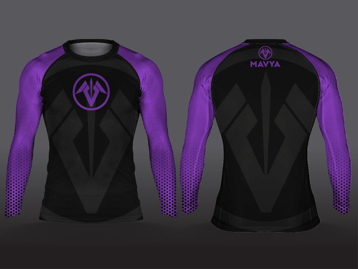 Mavya Legend Series Ranked Rash Guard - Purple